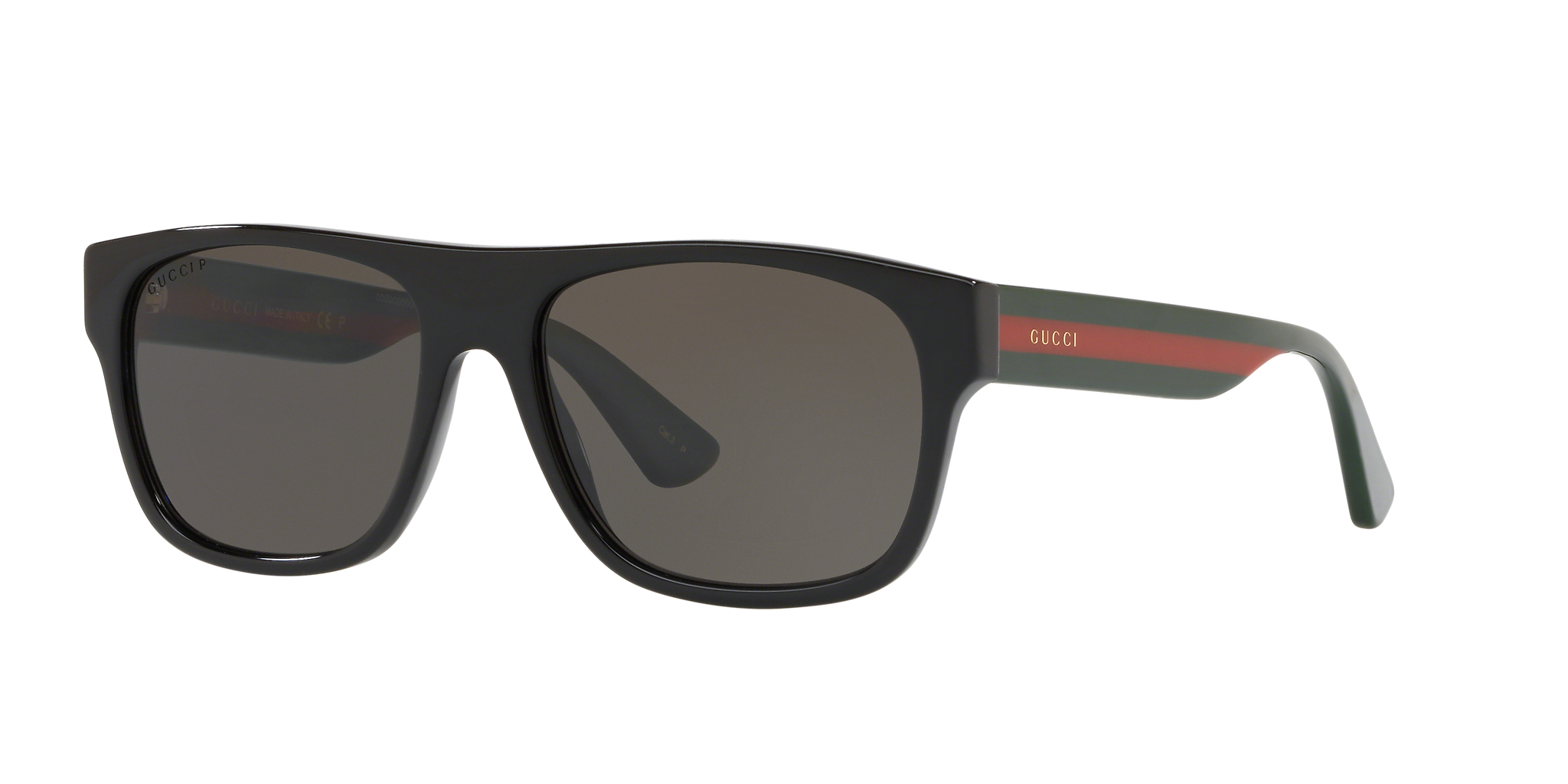 Gucci GG0341S Black - Men Luxury Sunglasses Grey Polarized Lens Gucci