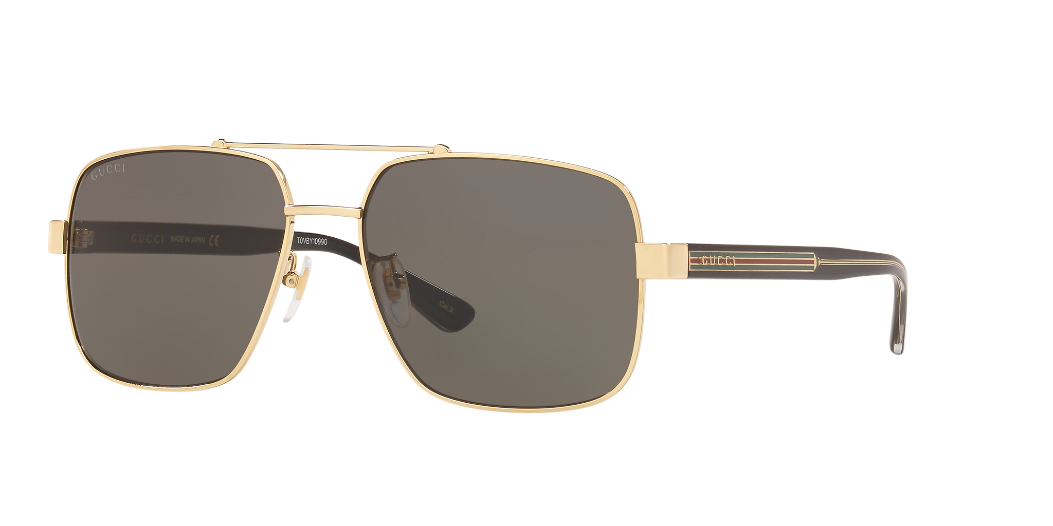 Gucci GG0529S Gold- Men Luxury Sunglasses Grey Lens Gucci
