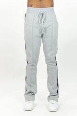 Rebel Minds Stacked Fleece W/ Taping Pants - Grey - BLVD
