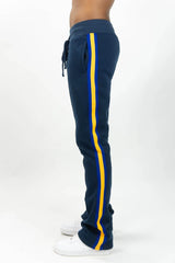 Rebel Minds Stacked Fleece W/ Taping Pants - Navy - BLVD