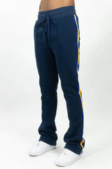Rebel Minds Stacked Fleece W/ Taping Pants - Navy - BLVD
