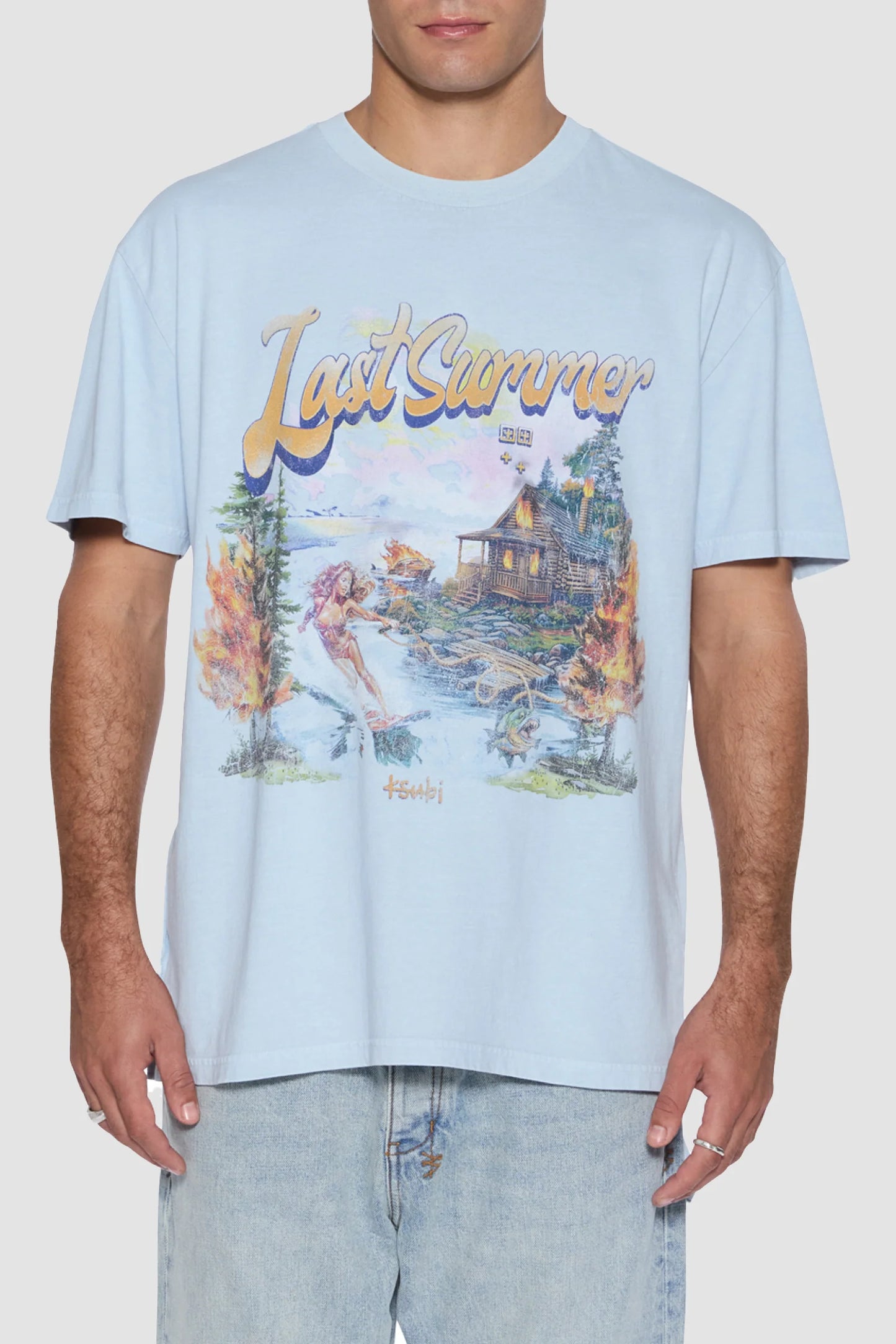 Ksubi - Last Summer Biggie Ss Tee - Blue Mist