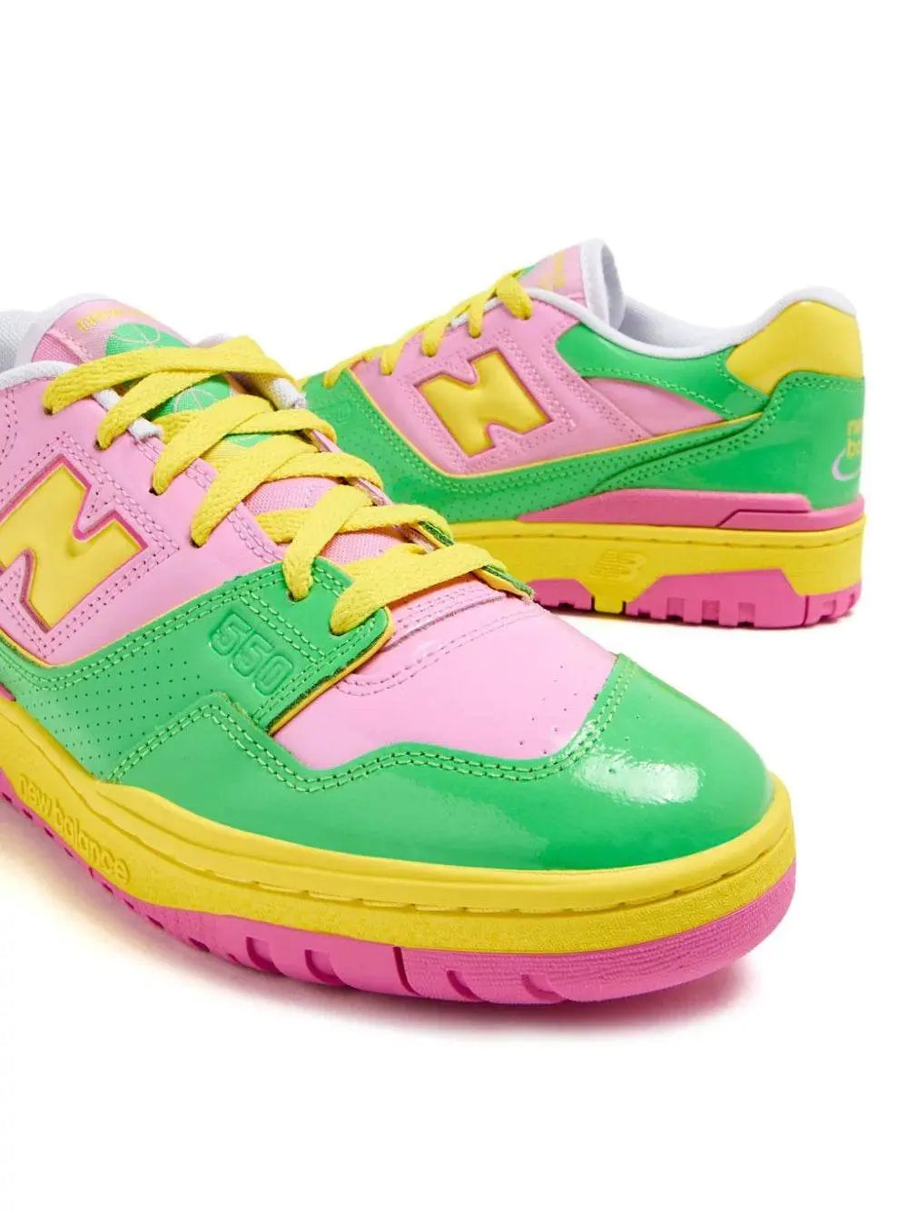 New Balance 550 Sneakers - Y2K Patent Leather Pack Pink Green - BLVD