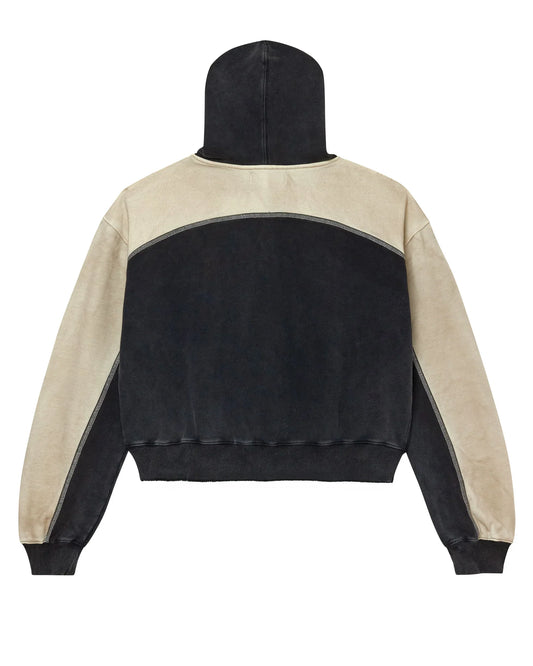 Vale Forever - Vale Star Zip Up Hoodie - Black / Tan