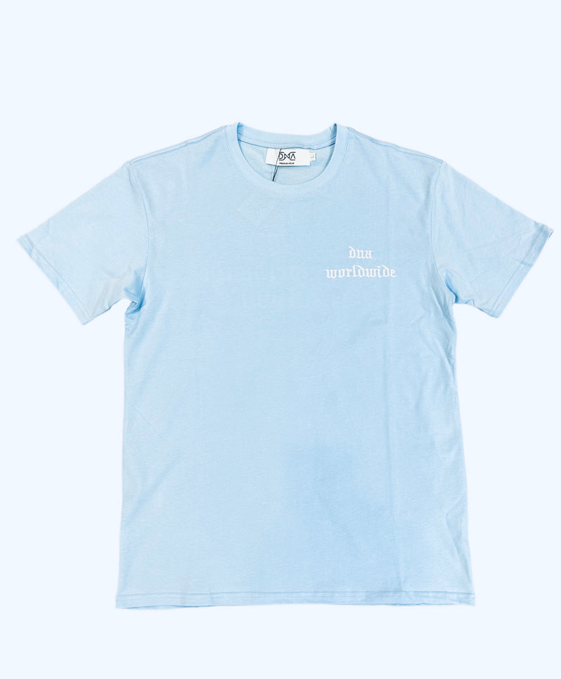 Dna Men Worldwide T-Shirt (Sky Blue / White )