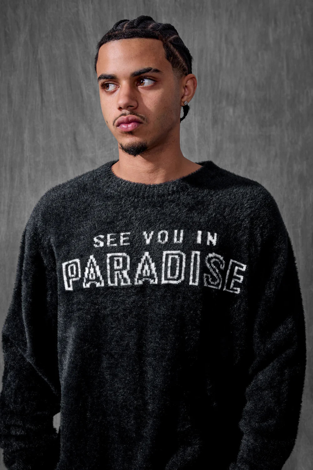 Jordan Craig - See You In Paradise Plush Crewneck Sweater - Black
