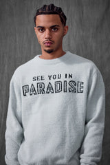 Jordan Craig - See You In Paradise Plush Crewneck Sweater - Grey Jordan Craig