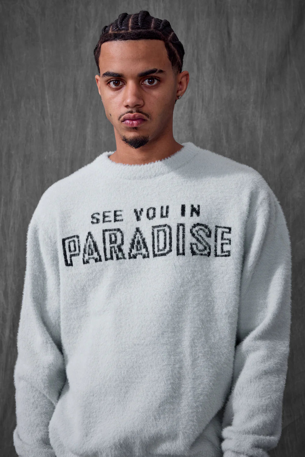 Jordan Craig - See You In Paradise Plush Crewneck Sweater - Grey Jordan Craig