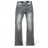 Liquid Crystal - Men Crystal Stacked Jeans - Cement Wash JTF2334 Liquid Crystal