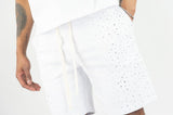 Rm - Rhinestone Galaxy Ft Shorts - White