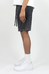 Rm - Washed Rhinestone Galaxy Ft Shorts