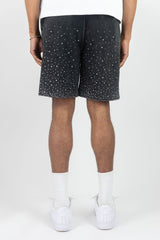 Rm - Washed Rhinestone Galaxy Ft Shorts
