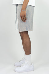 Rm - Washed Rhinestone Galaxy Ft Shorts