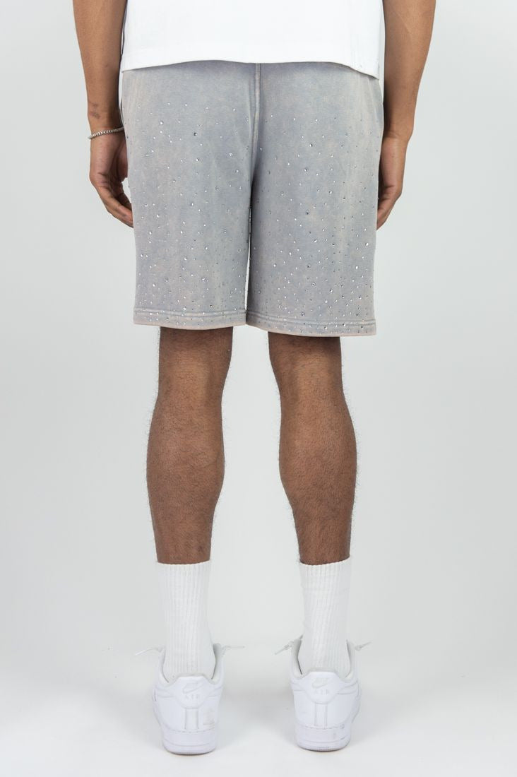 Rm - Washed Rhinestone Galaxy Ft Shorts