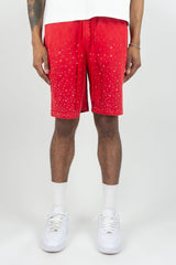 Rm - Washed Rhinestone Galaxy Ft Shorts