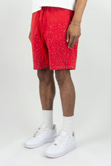 Rm - Washed Rhinestone Galaxy Ft Shorts
