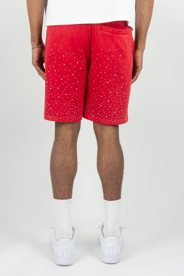 Rm - Washed Rhinestone Galaxy Ft Shorts