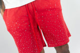 Rm - Washed Rhinestone Galaxy Ft Shorts