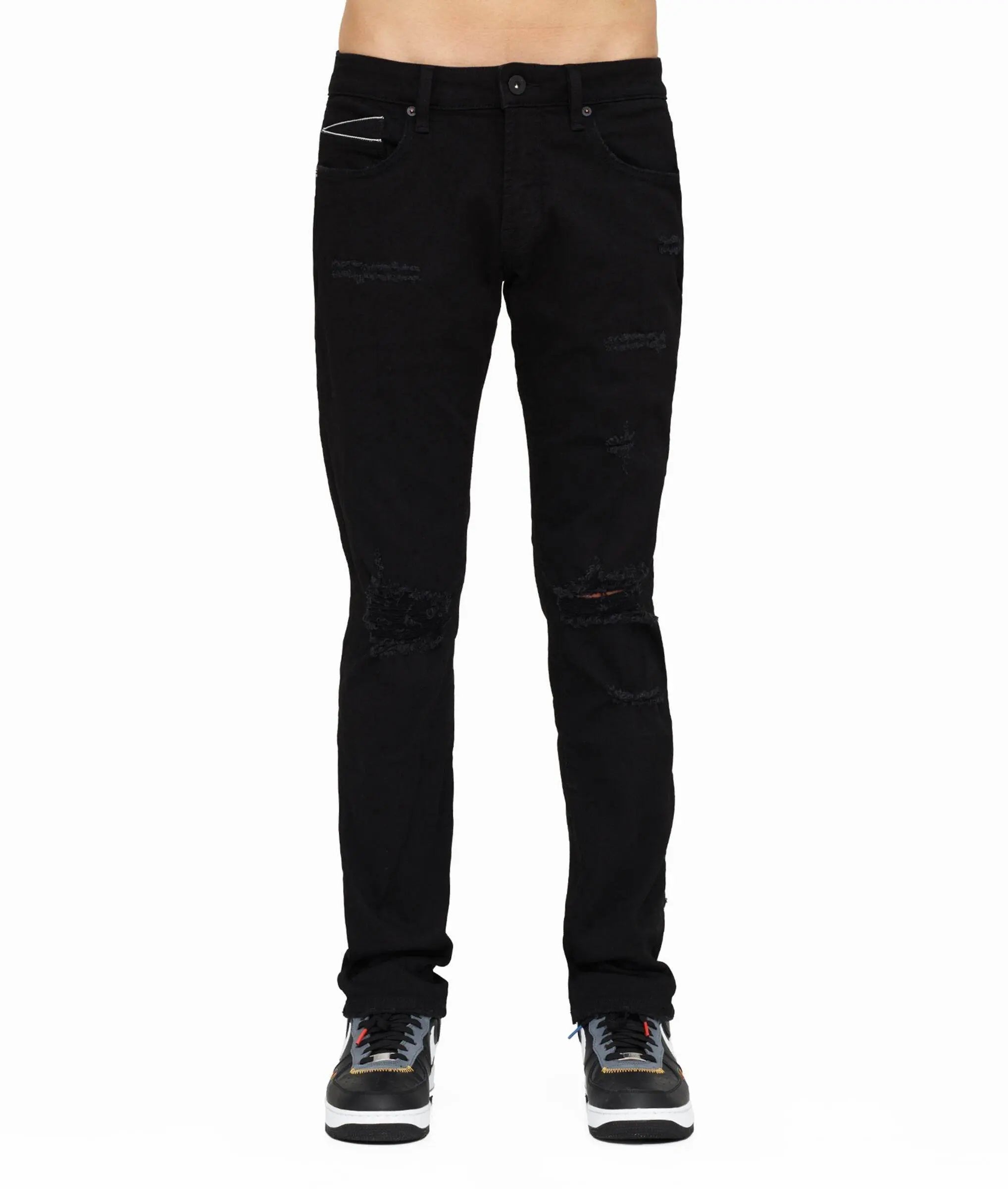 Cult Of Individuality Rocker Slim - Premium Stretch In Black Ink Jeans - BLVD