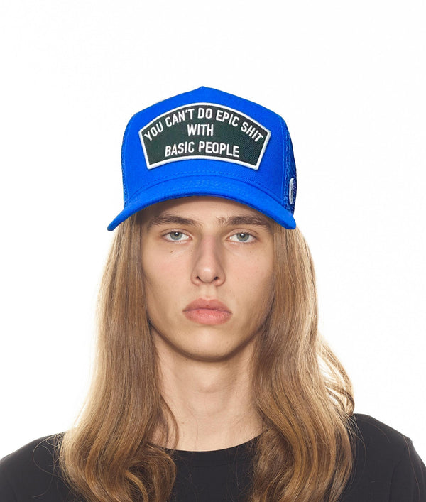 Cult Of Individuality Epic Mesh Back Trucker Curved Visor In Royal Blue