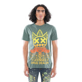 Cult Of Individuality Short Sleeve Crew Neck Tee "Licensed Drug Dealer" In Duck Green - BLVD