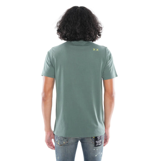 Cult Of Individuality Short Sleeve Crew Neck Tee "Licensed Drug Dealer" In Duck Green - BLVD