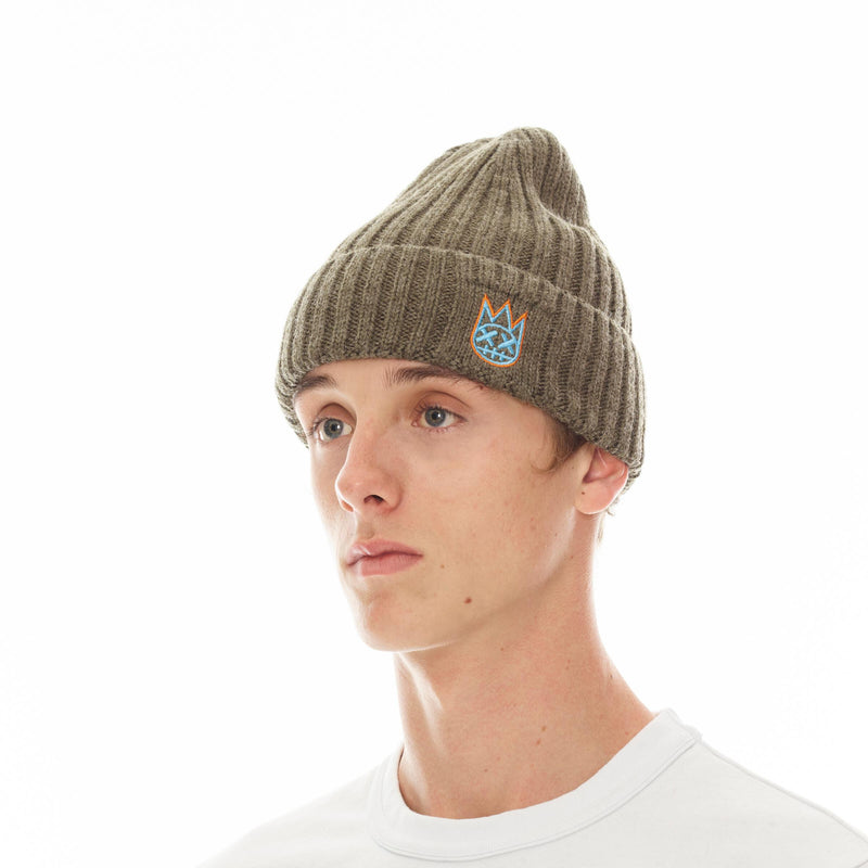 Cult Of Individuality Knit Hat With Clean 2 Tone Shimuchan Logo - Moss