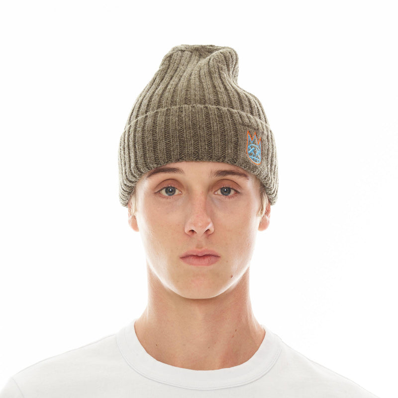 Cult Of Individuality Knit Hat With Clean 2 Tone Shimuchan Logo - Moss