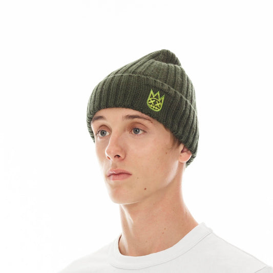 Cult Of Individuality Knit Hat With Clean 2 Tone Shimuchan Logo - Pine - BLVD