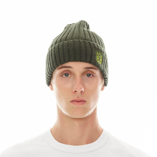 Cult Of Individuality Knit Hat With Clean 2 Tone Shimuchan Logo - Pine - BLVD