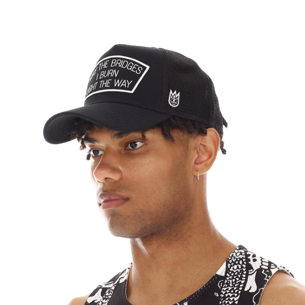 Cult Of Individuality "May The Bridges I Burn" Trucker Hat In Black