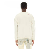 Cult Of Individuality -  Crew Neck Fleece "Respect All" in Winter White - BLVD