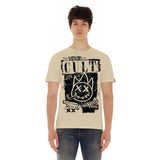 Cult Of Individuality - Short Sleeve Crew Neck Tee "Cult Tour" in Beige Cult Of Individuality