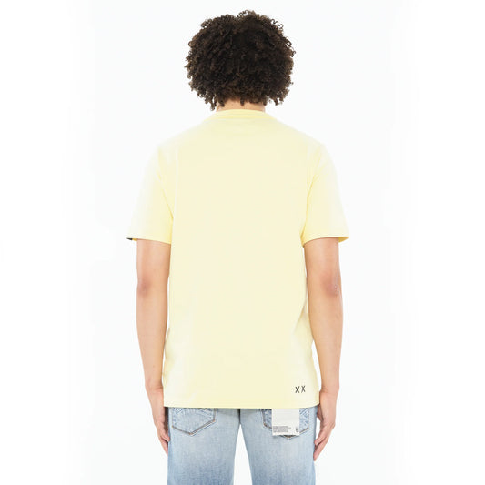 Cult Of Individuality - Short Sleeve Crew Neck Tee "Get Along" in Banana