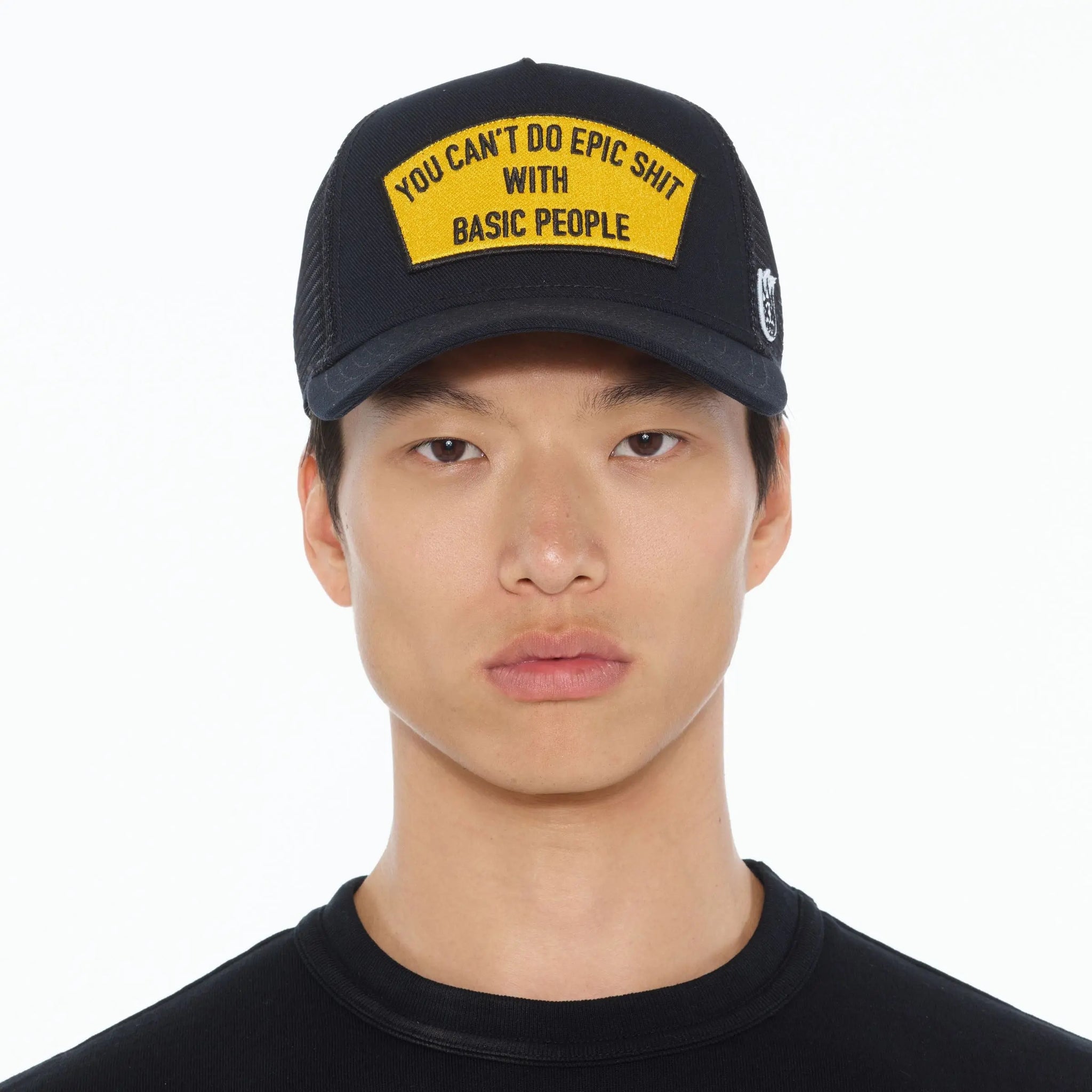 Cult Of Individuality - "Cant Do Epic Shit" Mesh Back Trucker Hat in Black - BLVD