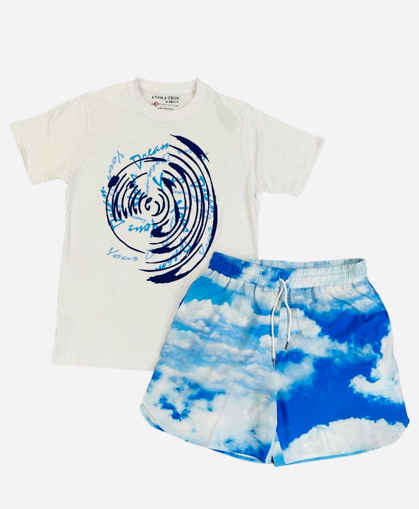 Future Visions Tee And Sky High Board Short Set
