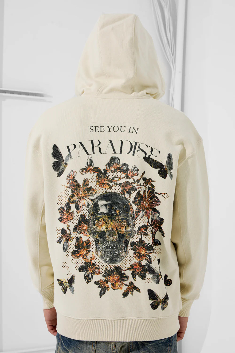 Jordan Craig - Butterfly Effect Zip Up Hoodie - Cream Jordan Craig