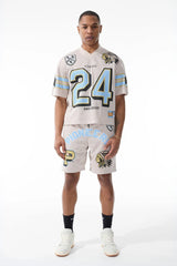 Jordan Craig Men - Pioneer Football Jersey & Mesh Shorts Set (Cream) Jordan Craig