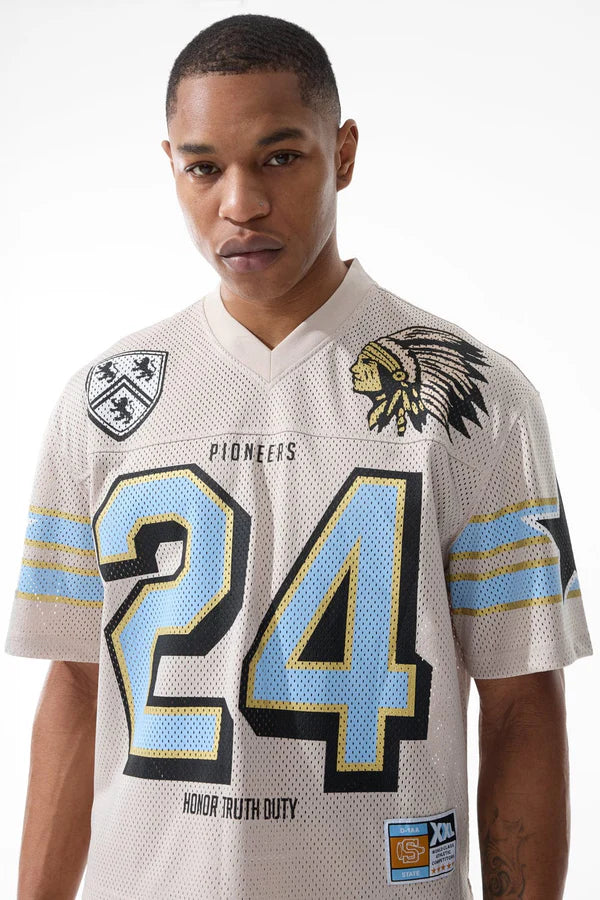 Jordan Craig Men - Pioneer Football Jersey & Mesh Shorts Set (Cream) Jordan Craig