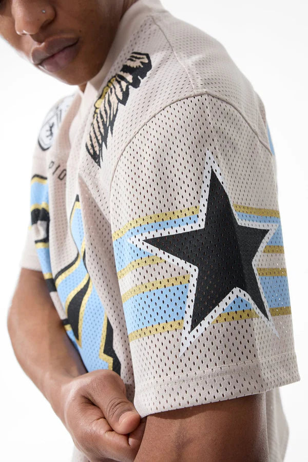 Jordan Craig Men - Pioneer Football Jersey & Mesh Shorts Set (Cream)