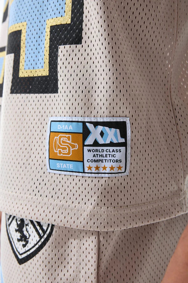 Jordan Craig Men - Pioneer Football Jersey & Mesh Shorts Set (Cream)