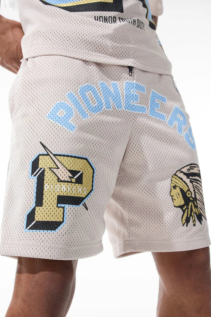 Jordan Craig Men - Pioneer Football Jersey & Mesh Shorts Set (Cream) Jordan Craig