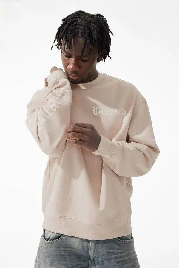 Jordan Craig Blessed Crewneck Sweatshirt - Khaki - BLVD