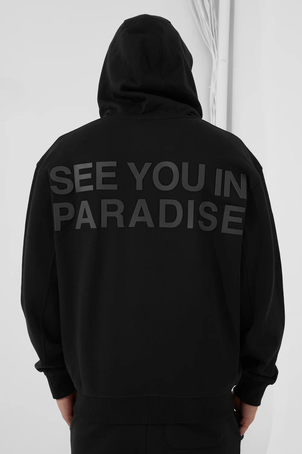 Jordan Craig - Men's SYIP Tonal Zip Up Hoodie & Stacked Sweatpants - Black Jordan Craig