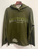 Denim City - Meltdown On Sunset Stone Hoodie - Olive
