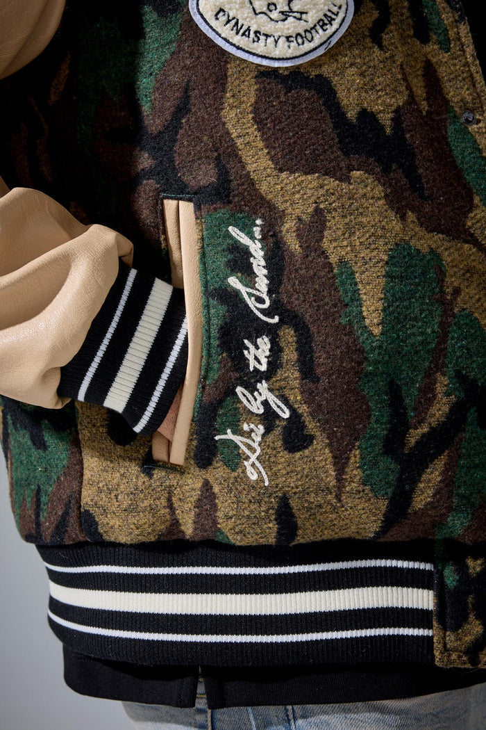 Jordan Craig Life of Vice Men Varsity Jacket - Vintage Camo