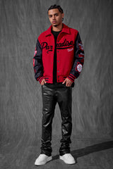 Jordan Craig  Paradise Team Men Varsity Jacket - Red Jordan Craig