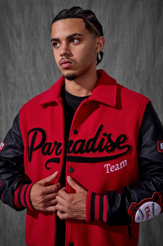 Jordan Craig  Paradise Team Men Varsity Jacket - Red