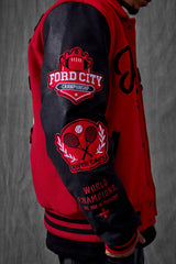 Jordan Craig  Paradise Team Men Varsity Jacket - Red Jordan Craig