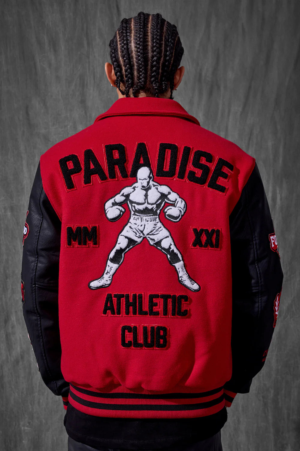 Jordan Craig  Paradise Team Men Varsity Jacket - Red Jordan Craig